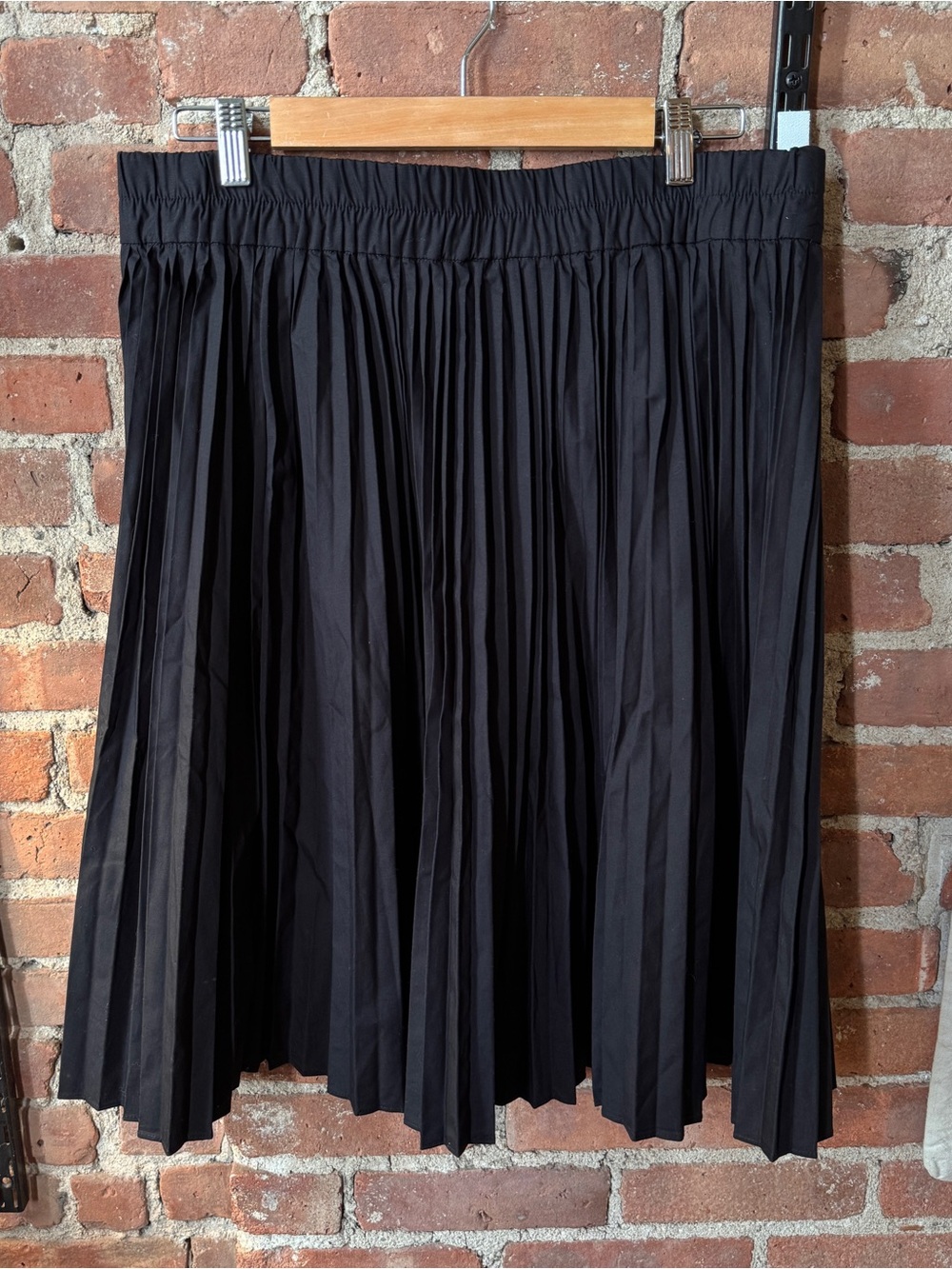 J Crew Black Pleated Skirt